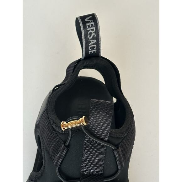 Versace Black Mules Leather Sandals 12.5 US (45.5 Eu) 1014481 Made in Italy NWT main image 13